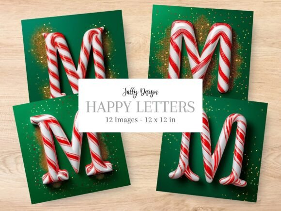 Christmas Decorative Alphabet: Letter M Guide