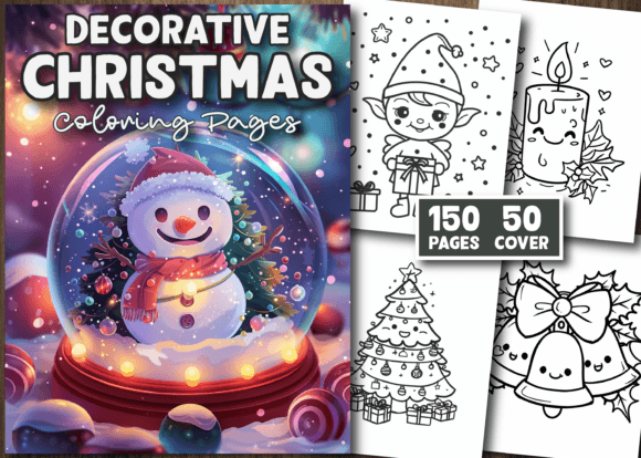 Decorative Christmas Coloring Book for Adults