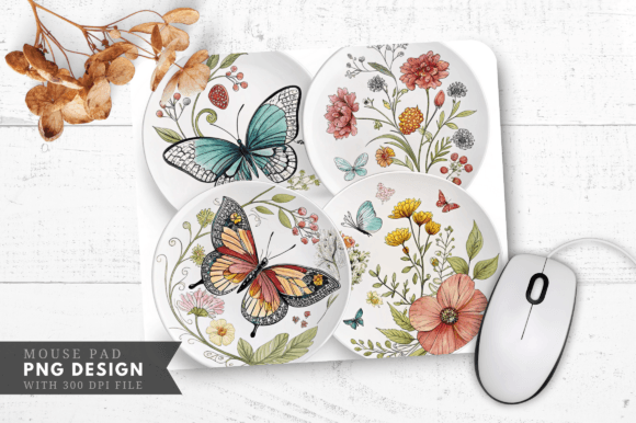 Elevate Your Desk with a Butterfly Floral Mouse Pad