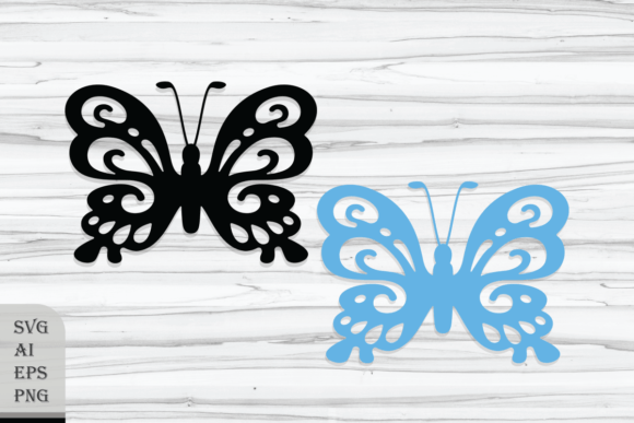 Elevating Creative Projects with Decorative Butterfly with Waves Digital Assets