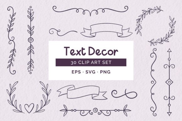 Elevating Design with Authentic Hand-Drawn Text Decorative Items