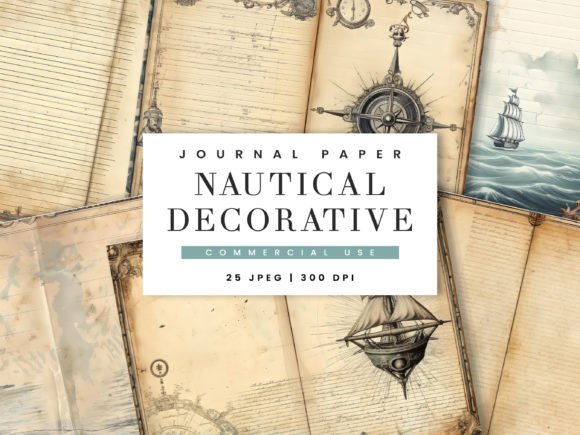 Set Sail on a Creative Journey with Nautical Digital Decorative Paper