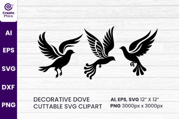 Strategic Design Implementation: Leveraging the Decorative Dove Bird Silhouette SVG Set for Brand Clarity
