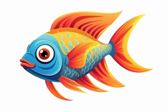 Underwater Charm: Using Decorative Clipart Fish Wallpaper